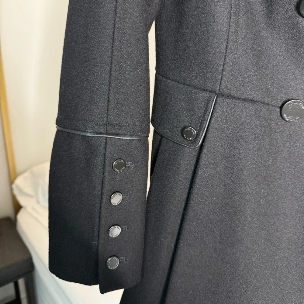 Calvin Klein Military Princess Pea Coat Womens 8 M Black Double Breasted Jacket - Picture 4 of 10